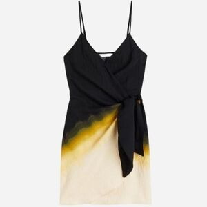 H&M Black and Yellow Ombre Mini Dress